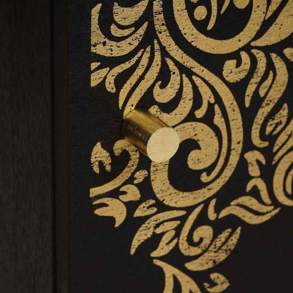 Нощно шкафче с врата 2 pcs Черно 40 x 33 x 46 см