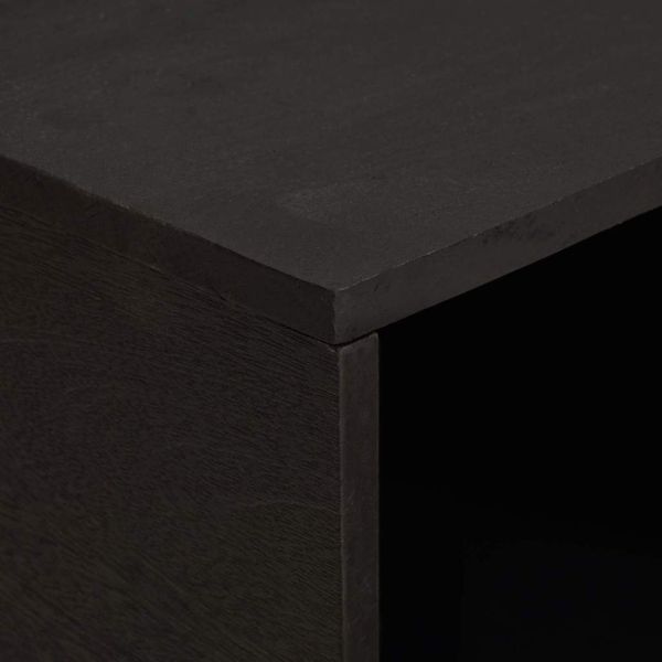 Масичка за кафе Черно 80 x 50 x 40 cm Солидно мангово дърво