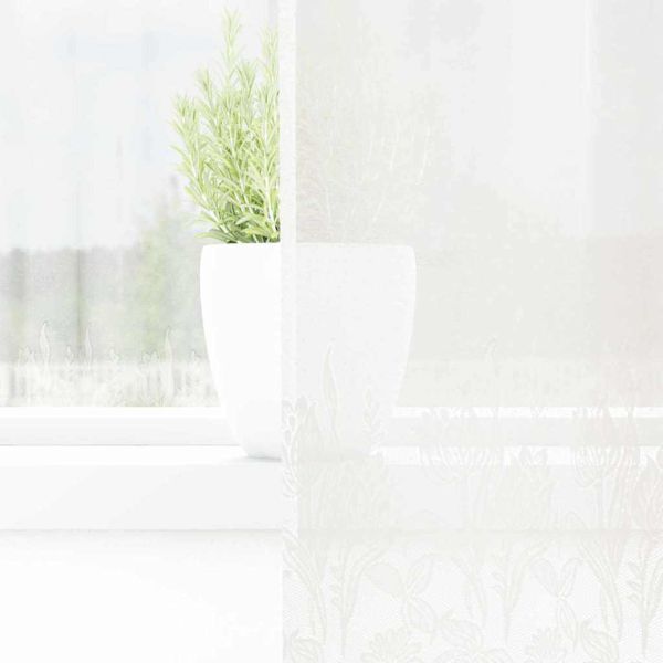 Перде от дантела С завеси Бяло 200 x 200 cm Полиестер