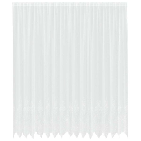 Перде от дантела С завеси Бяло 400 ×300 cm Полиестер
