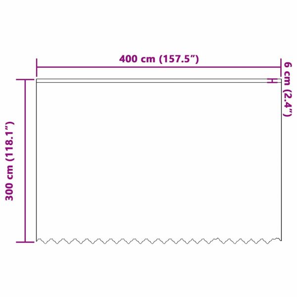 Перде от дантела С завеси Бяло 400 ×300 cm Полиестер