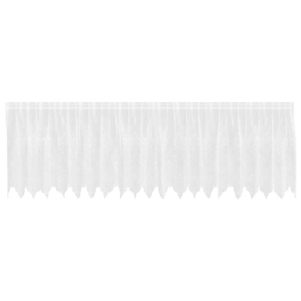 Перде от дантела С завеси Бяло 500 x 120 cm Полиестер