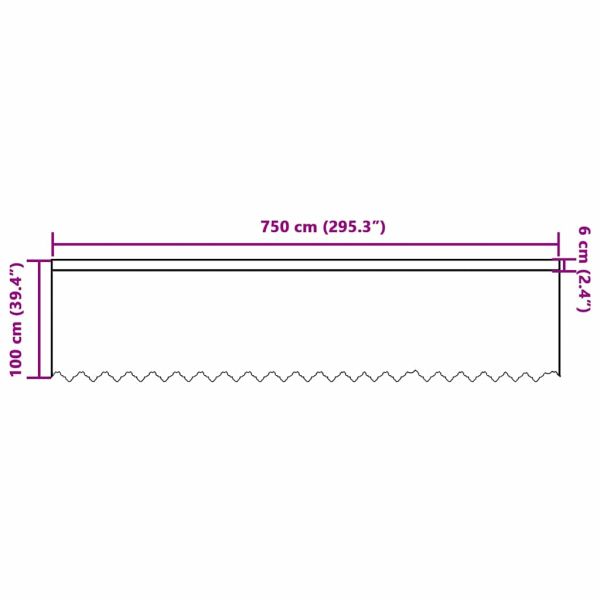 Перде от дантела С завеси Бяло 750 x 100 см Полиестер