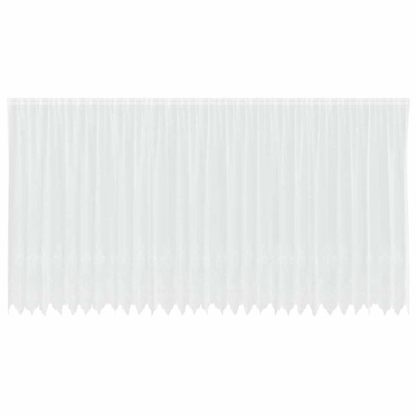 Перде от дантела С завеси Бяло 750 x 240 см Полиестер