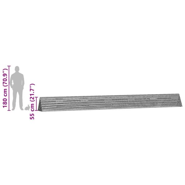 Клетка за заек Сребрист 650 x 55 x 55 см Галванизирана стомана