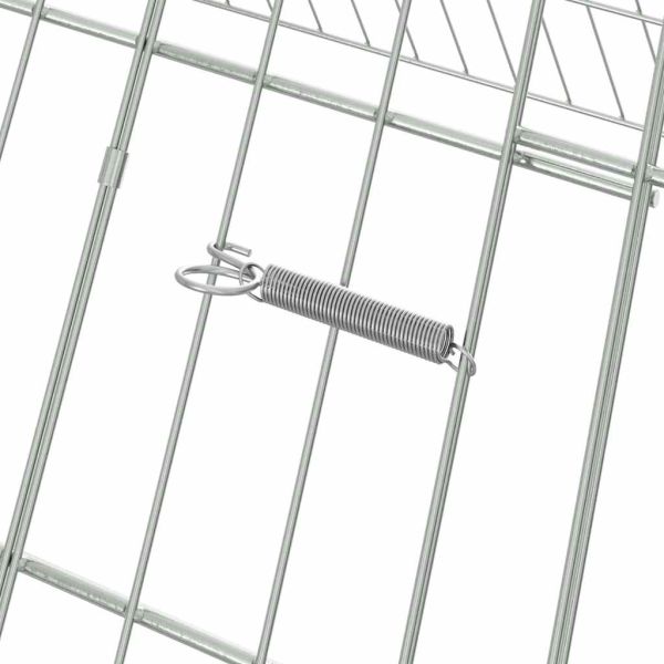 Клетка за заек Сребрист 215 x 100 x 85 см Галванизирана стомана