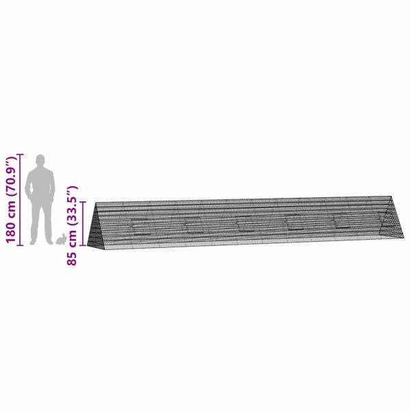 Клетка за заек Сребрист 215 x 100 x 85 см Галванизирана стомана