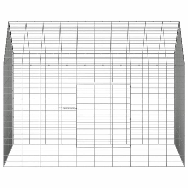 Клетка за заек Сребрист 400 x 78 x 78 см Галванизирана стомана