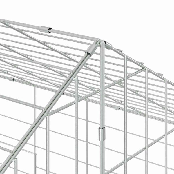 Клетка за заек Сребрист 400 x 78 x 78 см Галванизирана стомана