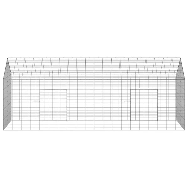 Клетка за заек Сребрист 400 x 78 x 78 см Галванизирана стомана