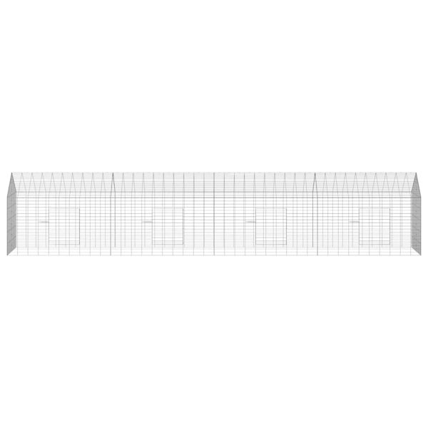 Клетка за заек Сребрист 400 x 78 x 78 см Галванизирана стомана