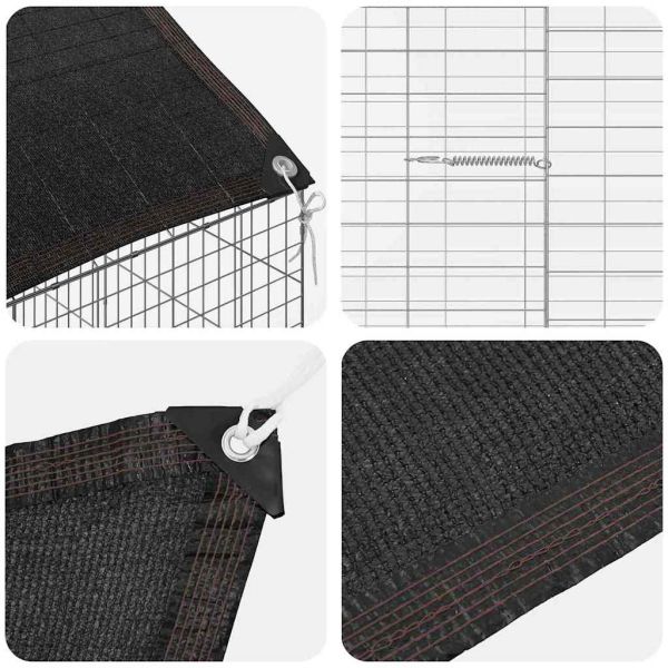 Клетка за заек Сребрист 400 x 78 x 78 см Галванизирана стомана