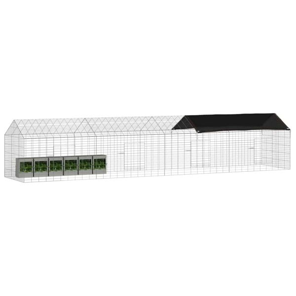 Клетка за заек Сребрист 400 x 78 x 78 см Галванизирана стомана