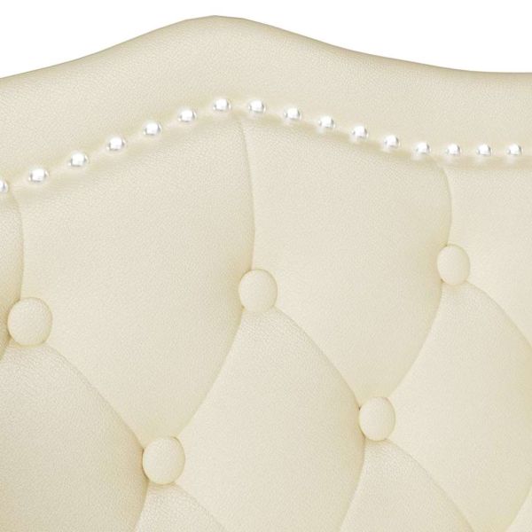 Пейка Честърфилд Крем 120.5 x 65 x 75 см Изкуствена