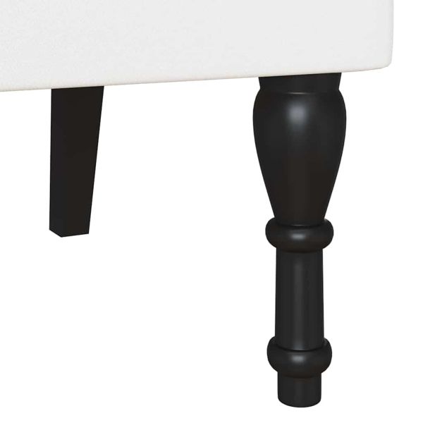 Пейка Честърфилд Бяло 120.5 x 65 x 75 см Изкуствена