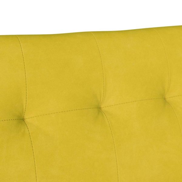 Пейка Честърфилд Жълто 112 x 65,5 x 75 см Кадифе