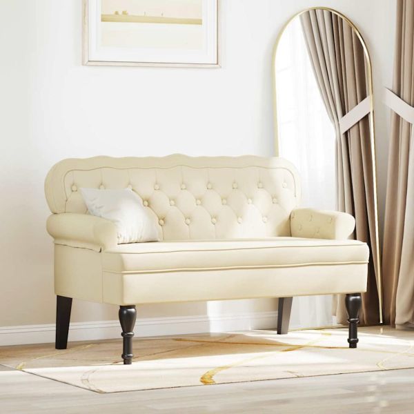 Пейка Честърфилд Крем 119.5 x 64.5 x 75 см Изкуствена