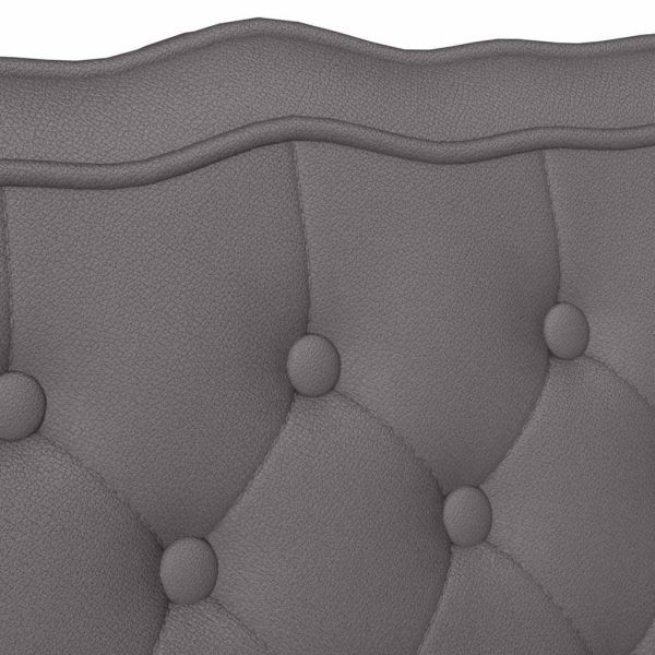 Пейка Честърфилд Сив 119.5 x 64.5 x 75 см Изкуствена