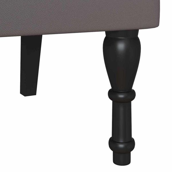 Пейка Честърфилд Сив 119.5 x 64.5 x 75 см Изкуствена