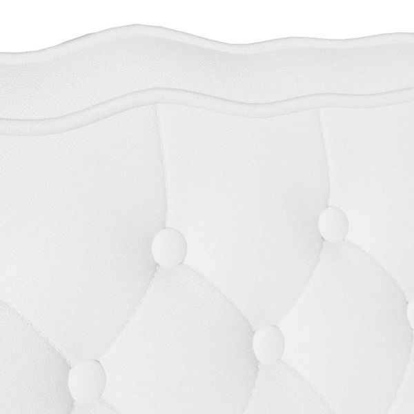 Пейка Честърфилд Бяло 119.5 x 64.5 x 75 см Изкуствена