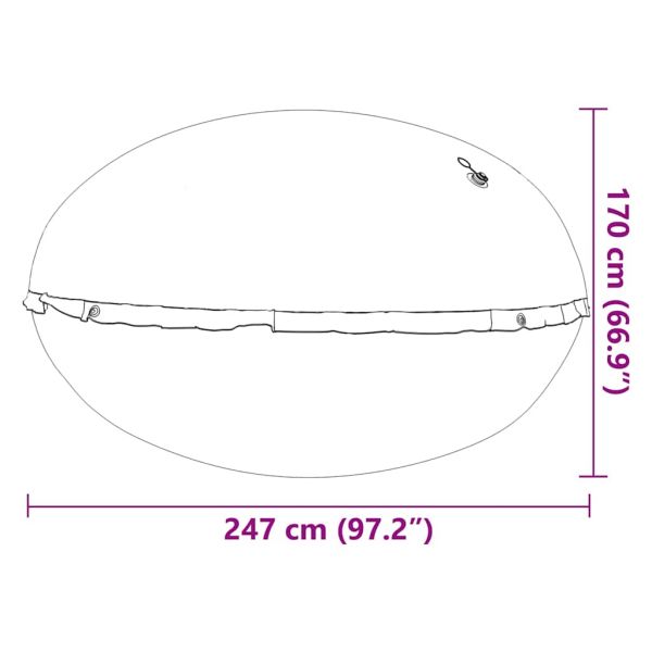 Воден възел за надземен басейн Синьо Ø 300 cm ПВЦ