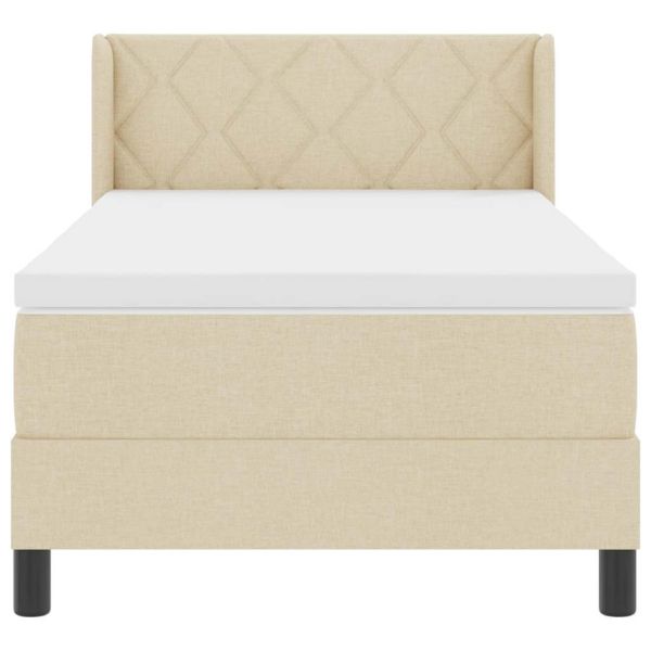 Континентално легло с матрак с матрак Крем 90 x 200 cm