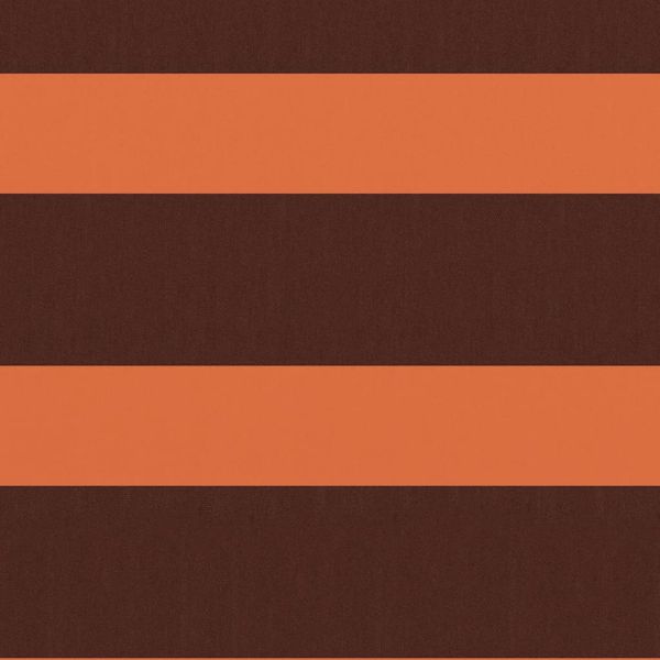 Балконски параван, оранжево и кафяво, 90x400 см, оксфорд плат