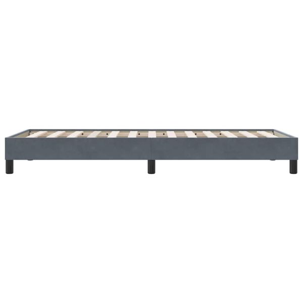 Box Spring Легло без матрак Тъмно сиво 80x210 cm Кадифе