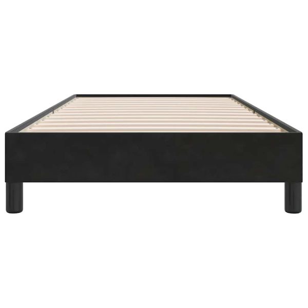 Box Spring Легло без матрак Черно 80x210 cm Кадифе