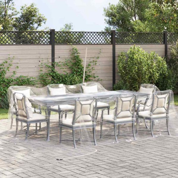 Прозрачен брезент с капси 6x6 m PVC