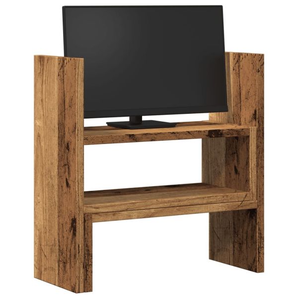 Органайзер за бюро, старо дърво, 40x17x41 см, инженерно дърво