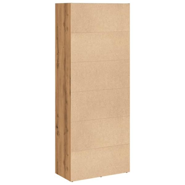 Библиотека, дъб артизан, 60x30x152 см, инженерно дърво