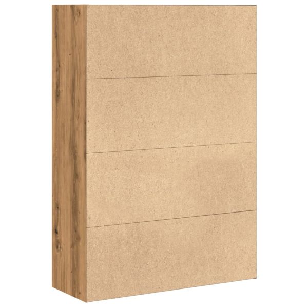 Библиотека, дъб артизан, 80x30x114 см, инженерно дърво