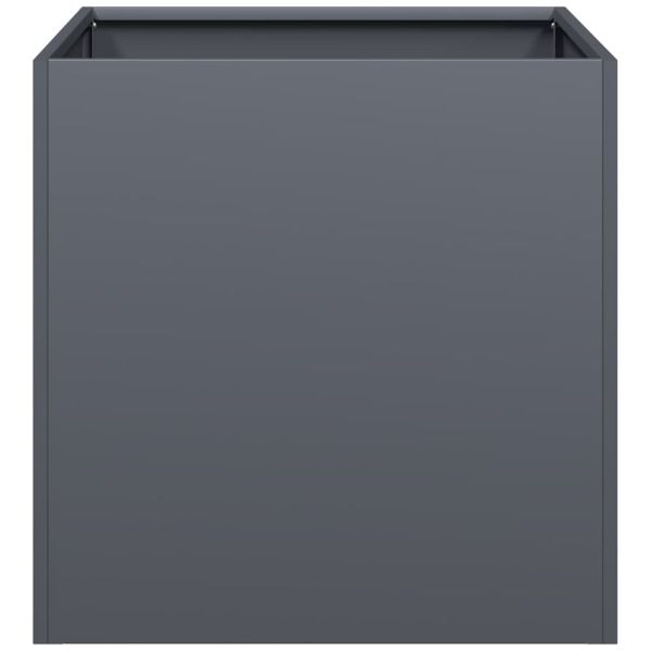 Кашпа, антрацит, 40x40x40 см, студеновалцувана стомана