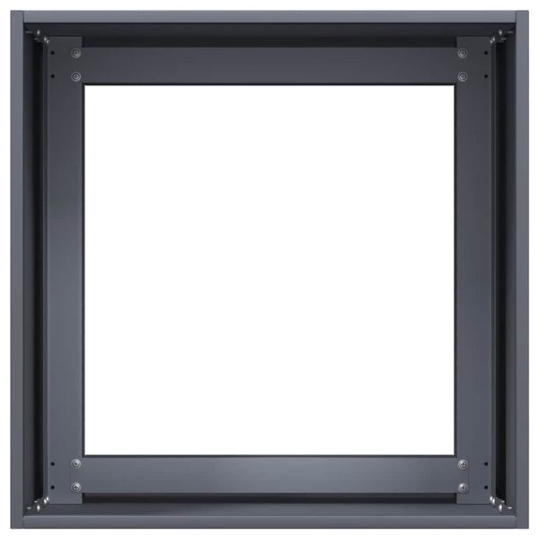 Кашпа, антрацит, 40x40x40 см, студеновалцувана стомана