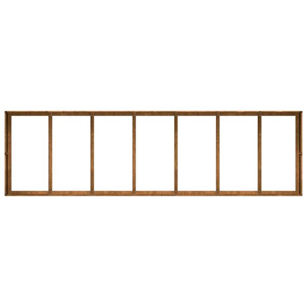 Кашпа, ръждива, 280x80x40 см, патинираща стомана