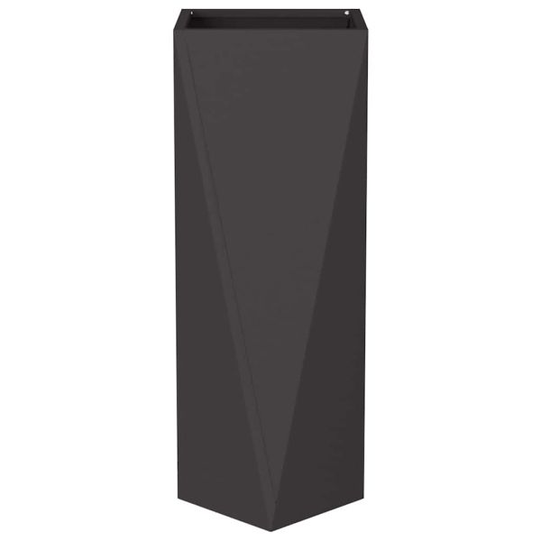 Кашпа Черно 30 x 30 x 75 см Стомана
