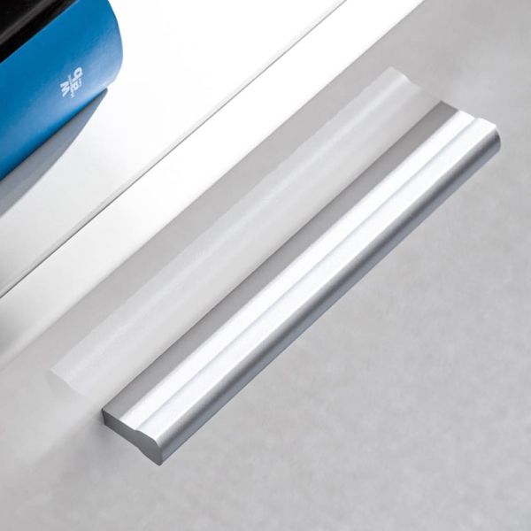 ТВ секция от 5 части с LED осветление, бял гланц