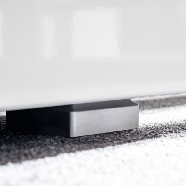 ТВ секция от 5 части с LED осветление, бял гланц