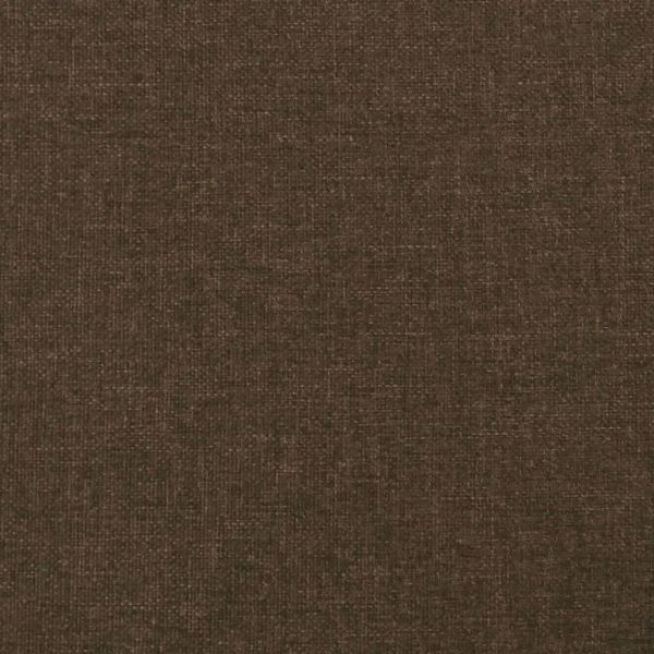 Горна табла за легло с уши, тъмнокафява, 93x23x118/128 см, плат