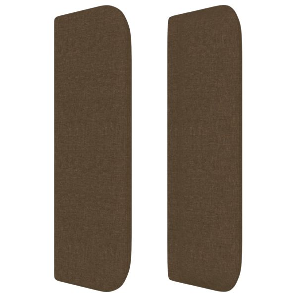 Горна табла за легло, тъмнокафява, 183x16x78/88 см, плат