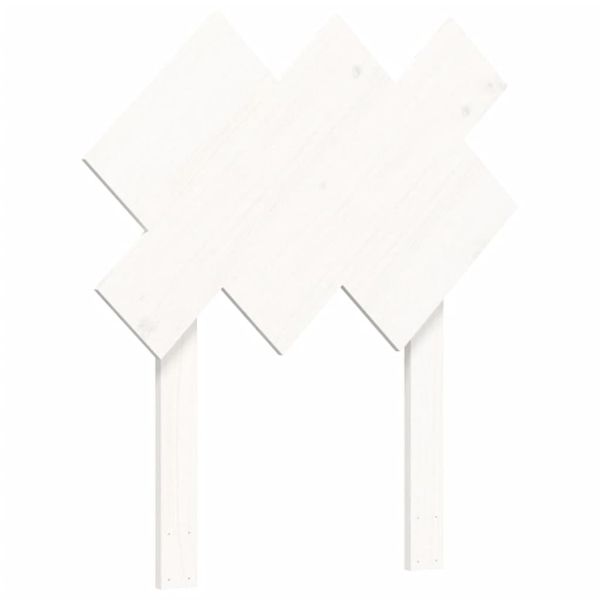 Рамка за легло с табла бяла Single масивна дървесина