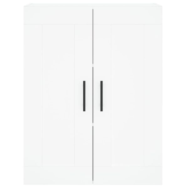 Висок шкаф, бял, 69,5x34x180 см, инженерно дърво