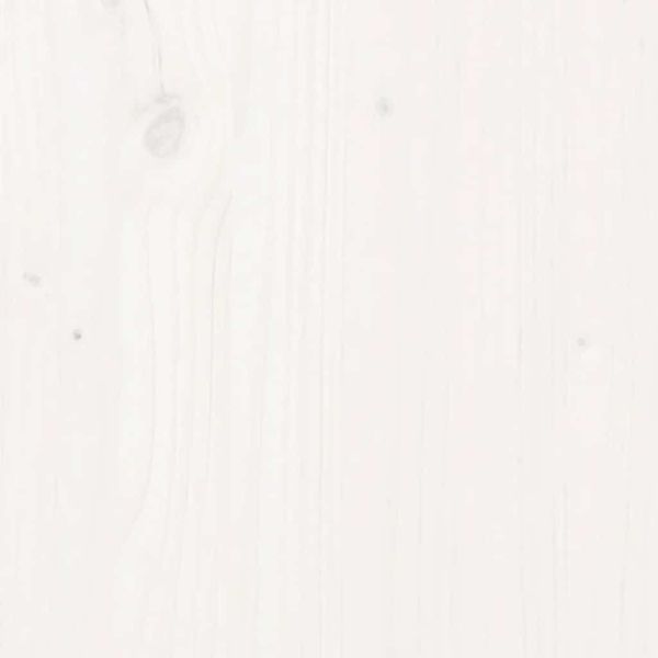 Двуетажно легло без матрак, бял, 90x190 см, борово дърво масив