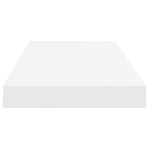 Окачени стенни рафтове, 4 бр, бели, 60x23,5x3,8 см, МДФ