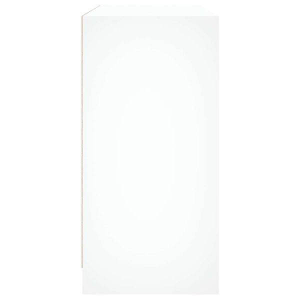 Сайдборд, бял, 102x37x75,5 см, инженерно дърво