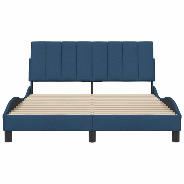 Рамка за легло без матрак Hanko, синя, 140x200 см, плат