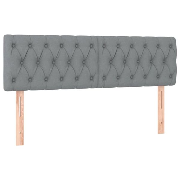 Османска легло с матраци, светлосиво, 160x200 см, плат