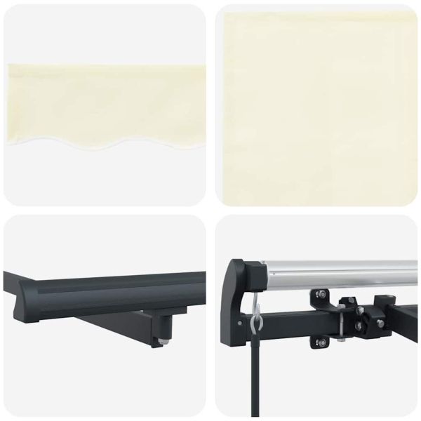 Сгъваем навес Крем 400 x 200 cm Полиестер и алуминий