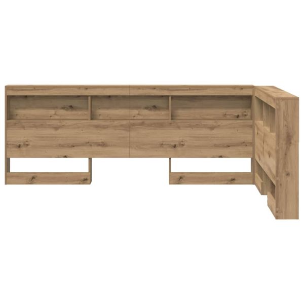 Табла за съхранение с рафт с таблото Дъб 120 cm Инженерно дърво